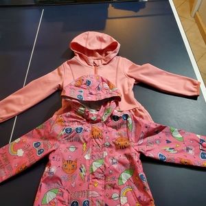 Toddler Girls Raincoats Size 3T & Size 4T